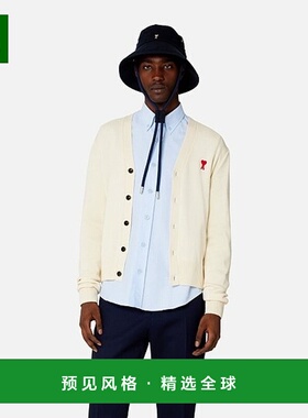 香港直邮Ami Paris 徽标针织开衫 HKC001.001