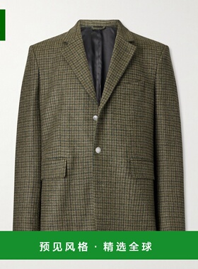 1h可退 香港直邮Bode 男士 Morris 千鸟格羊毛西装外套 MRF25SJ00
