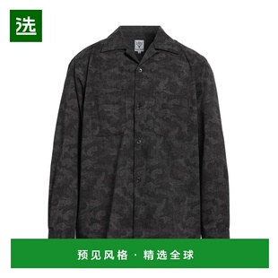 1h可退 香港直邮South2 West8 男士 花纹衬衫 grey灰色 舒适时尚