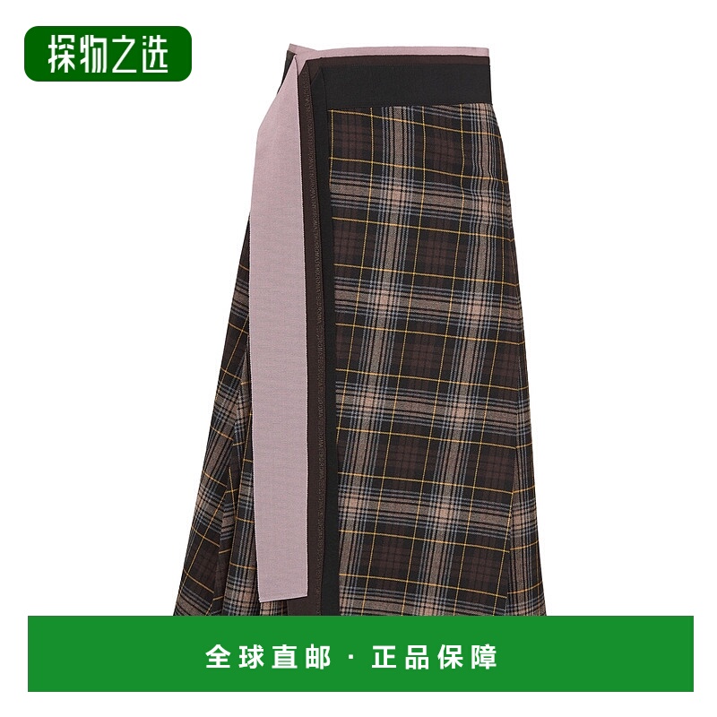 香港直邮Fendi 格纹半身裙 FQ7617ATR7