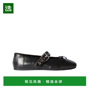 5F210E5TZF005 裂纹效果芭蕾平底鞋 香港直邮Miu Miu