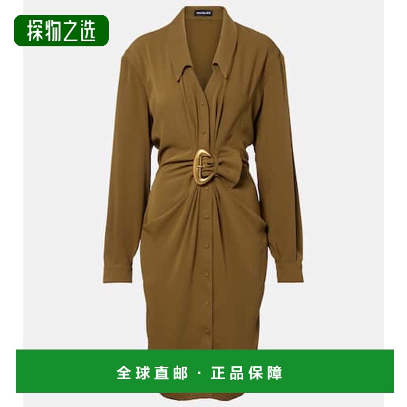 香港直邮Mugler 穆勒 女士 re/edit Cow-boys crêpe 斜纹布衬衫