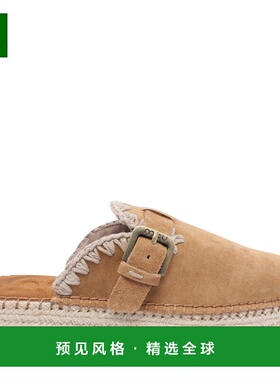 香港直邮MOU 女士拖鞋 641000ACOG SS2025 花色 Jute Suede Clog