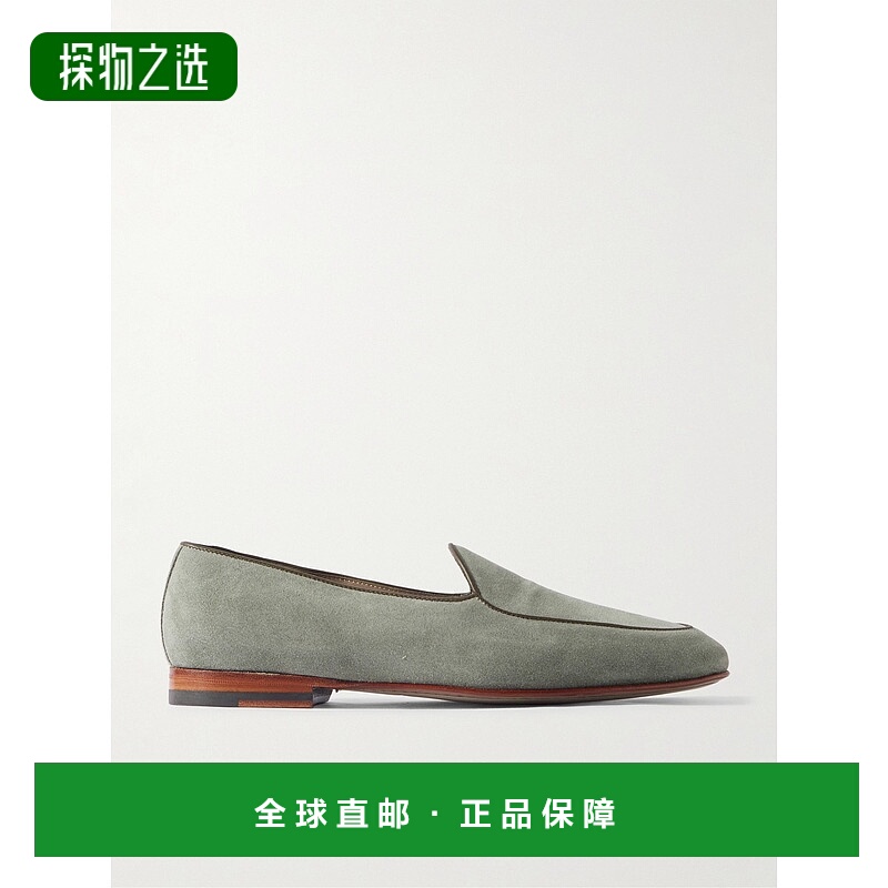 香港直邮MANOLO BLAHNIK 莫罗·伯拉尼克 男士 Modena 皮革边绒面
