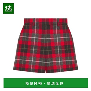 香港直邮Dior 511P13A1640迪奥 初剪羊毛格纹短裤