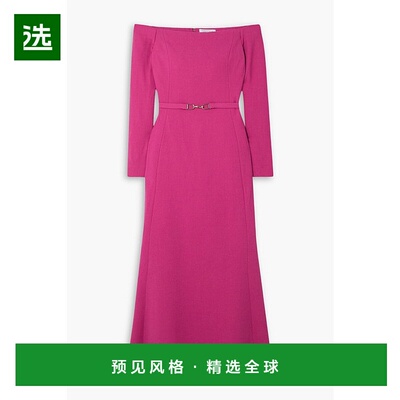 香港直邮Gabriela Hearst 女士 Carole 露肩束带羊毛绉连衣裙 323