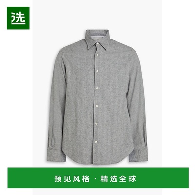 1h可退 香港直邮officine generale 男士 Giacomo 棉质法兰绒衬衫
