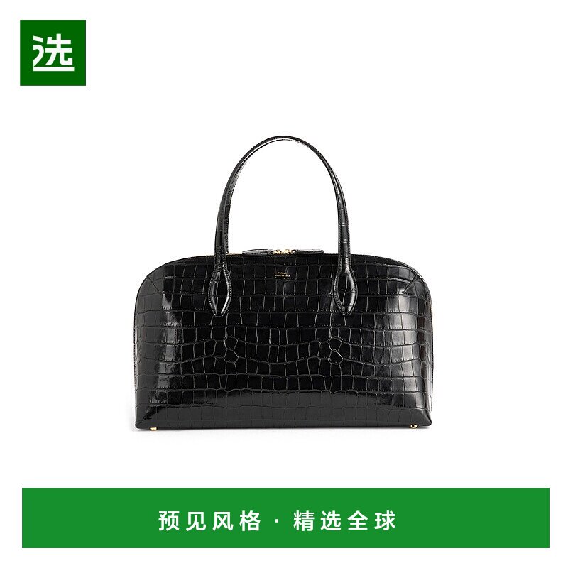 1h可退 香港直邮TOTÊME 女士 Lounge 中号鳄鱼纹压花皮革手提包