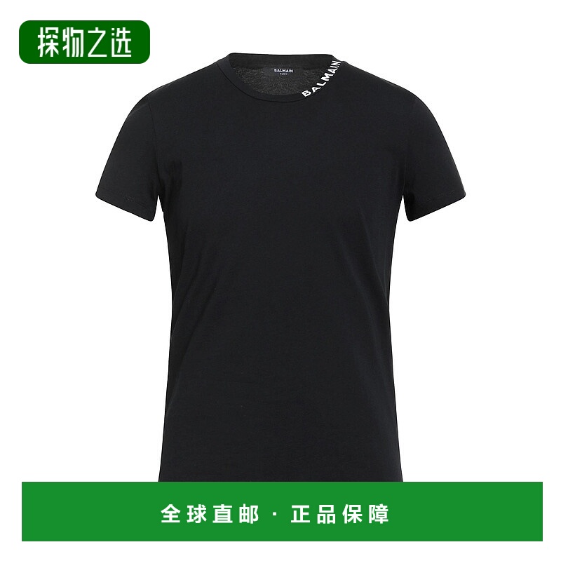 香港直邮Balmain 巴尔曼 男士 基础款T恤 black黑色 舒适时尚