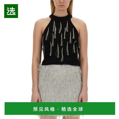 1h可退 香港直邮Alysi 女士 流苏上衣 204430P4201NE black黑色