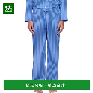 1h可退 香港直邮Tekla 男士 蓝色睡裤 PPLPANTS71 舒适时尚