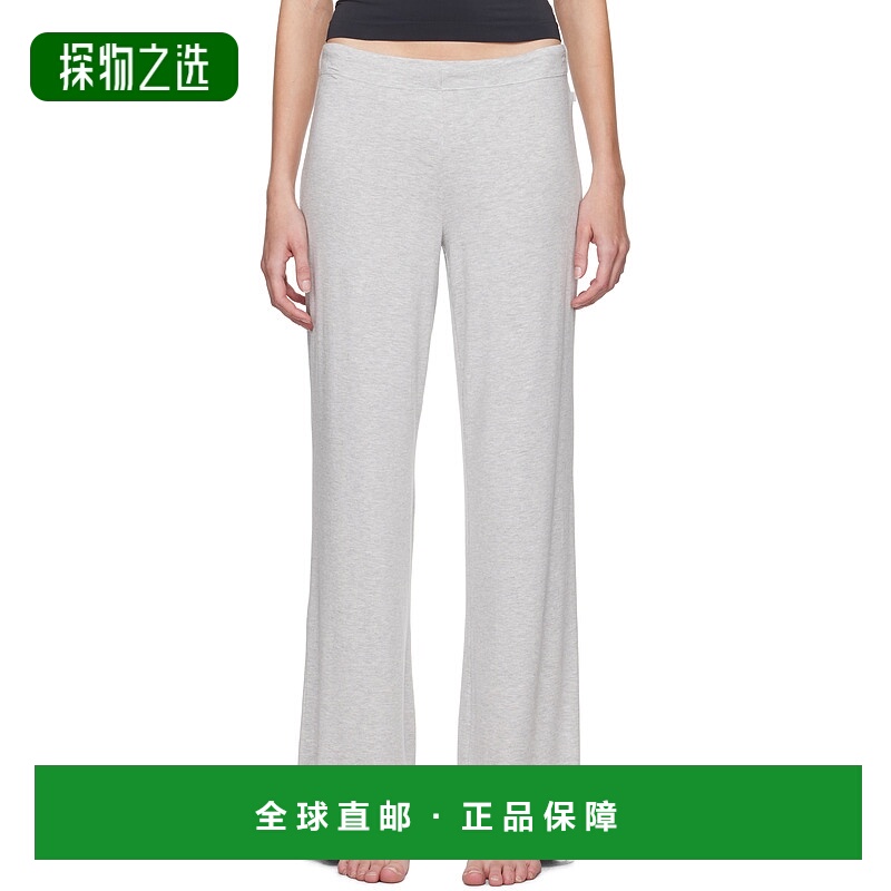 1h可退 香港直邮SKIMS 女士 灰色 Sleep Straight Leg 睡裤 BOSTR