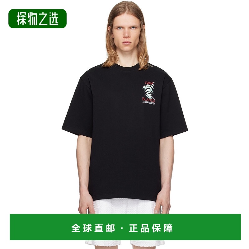 1h可退 香港直邮Casablanca 男士 黑色 Frosty Mountain T 恤 MPF