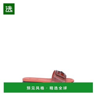 1h可退 香港直邮Fendi 芬迪 女士 BAGUETTE 珊瑚红皮质便鞋 8R813