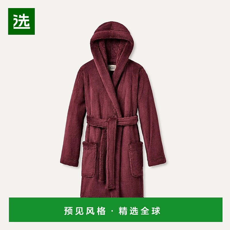 欧洲直邮UGG 女士深紫色睡袍浴袍