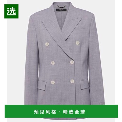 1h可退 香港直邮Versace 范思哲 女士 混杂羊毛混纺西装外套 0011