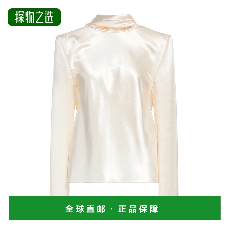 香港直邮Saint Laurent 圣罗兰 女士 真丝上衣 beige米色 舒适时