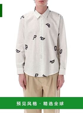 1h可退 香港直邮POP TRADING COMPANY 男士 Letters 流行款条纹衬