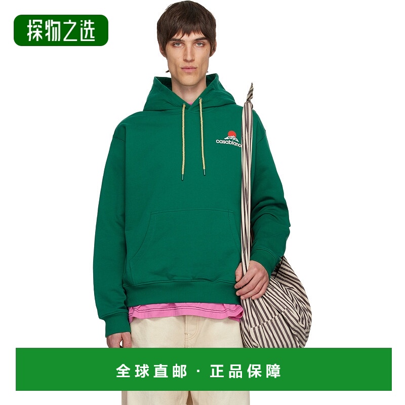 香港直邮Casablanca 男士 绿色 Montagne 连帽衫 MPF25JTP29203