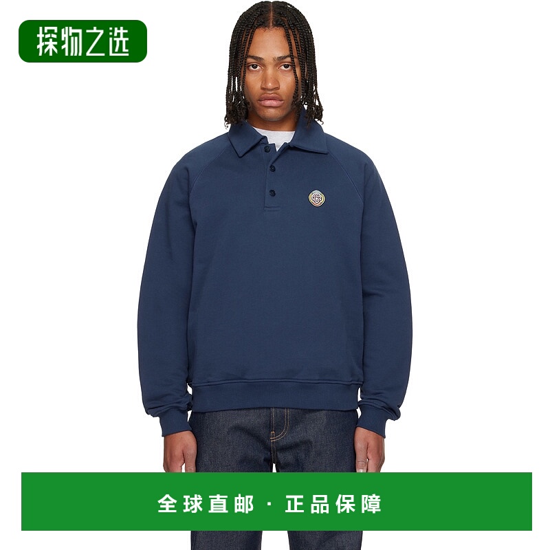 香港直邮Casablanca 男士 海军蓝 Polo 衫 MAW25JTP40901