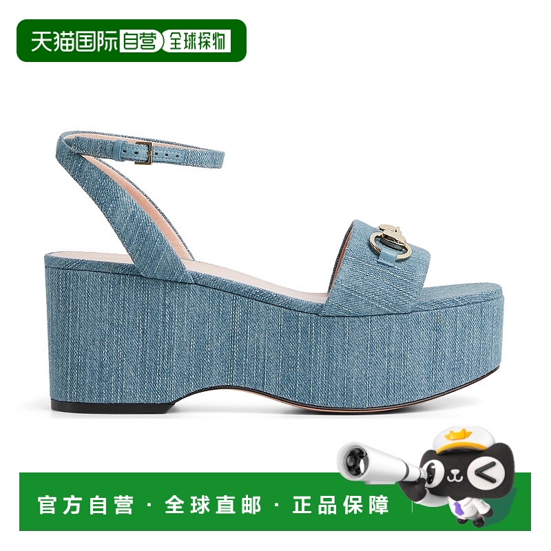 1h可退 香港直邮Gucci 古驰 女士 马衔扣厚底凉鞋 794718FAEUO