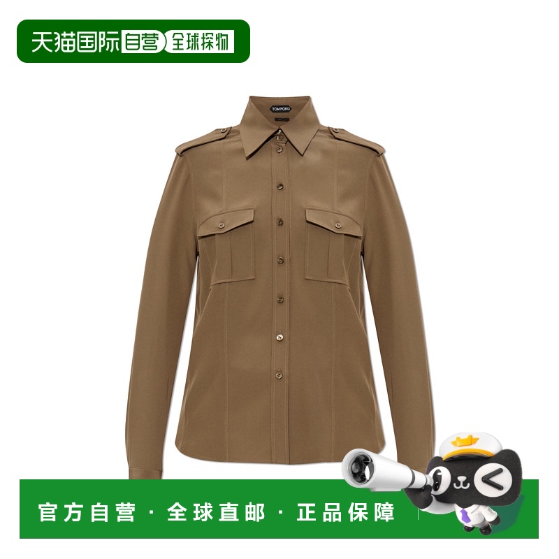 1h可退 香港直邮Tom Ford 汤姆·福特 女士 真丝衬衫 CA3310FAX15