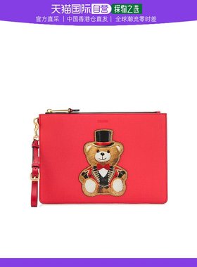 香港直邮Moschino 红色logo手拿包 A842982101115