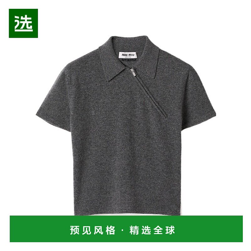 香港直邮Miu Miu 羊绒 Polo 衫 MML00W18A9SOOO短袖针织