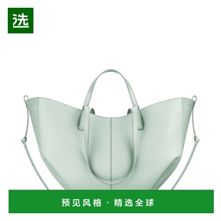 欧洲直邮POLENE Cyme女士薄荷绿小牛皮手提包托特包单肩包