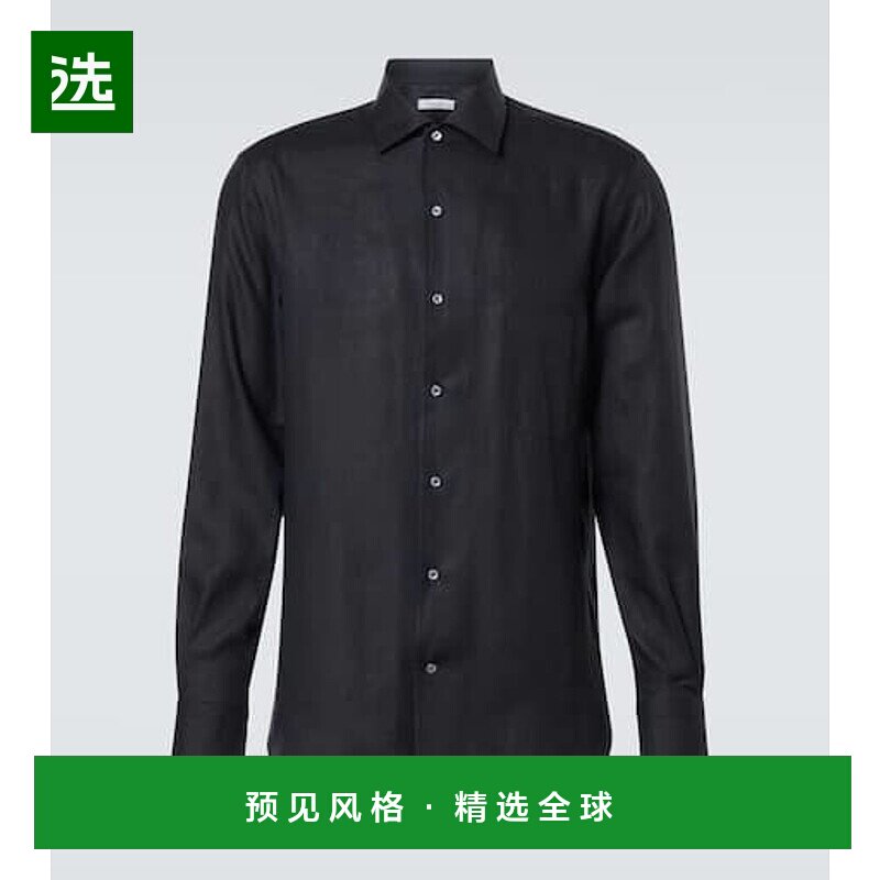 香港直邮Loro Piana 诺悠翩雅 男士 André 亚麻衬衫