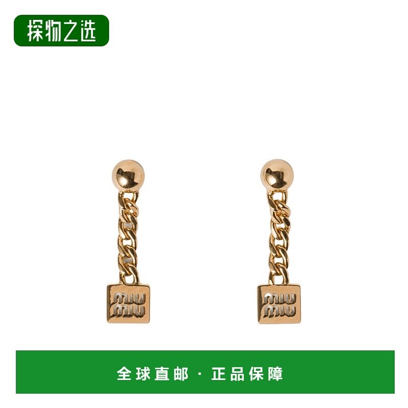 香港直邮Miu Miu 徽标耳环 5IO1252DTU配饰