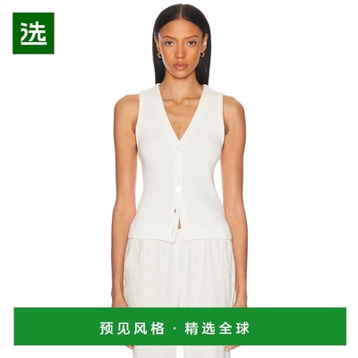 1h可退 香港直邮enza costa 女士 珠皮呢针织背心 CNB8166