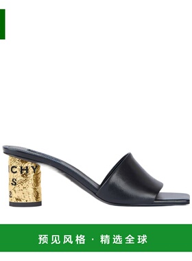 香港直邮GIVENCHY 女士高跟鞋 BE30AGE1J7001 SS2026 黑色 粗跟凉