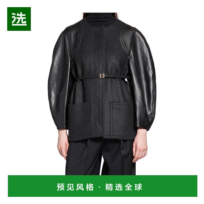 香港直邮Fendi 长袖拼接夹克外套 FJ7650AJ0K