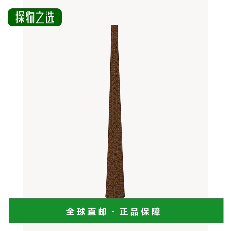 欧洲直邮YSL（2025新品）宽幅徽章真丝斜纹领带