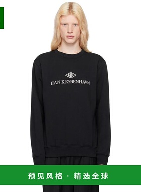 1h可退 【美国直邮】Han Kjobenhavn黑色粘合运动衫 男装卫衣 241