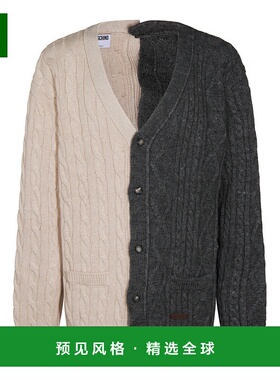 1h可退 香港直邮Moschino 莫斯奇诺 男士 灰色浅褐色针织衫 252ZZ