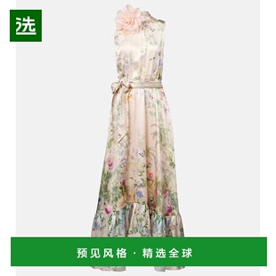 1h可退 香港直邮camilla and marc 女士 水晶装饰真丝长款连衣裙