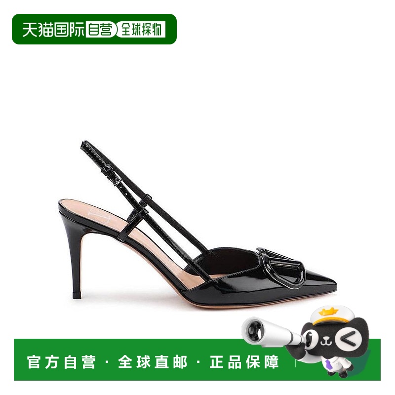 【99新未使用】香港直邮Valentino 黑色V logo高跟鞋 UW2S0R01TMK