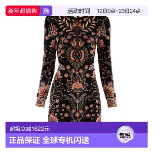 香港直邮Farm Rio 长袖连衣裙 340010格纹包臀裙