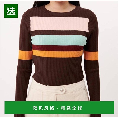 1h可退 【美国直邮】FRNCH女士毛衣长袖圆领针织女装流行穿搭休闲