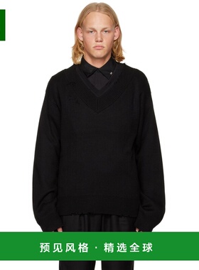1h可退 香港直邮C2H4 男士 黑色叠层毛衣 SUKW027 black黑色 舒适