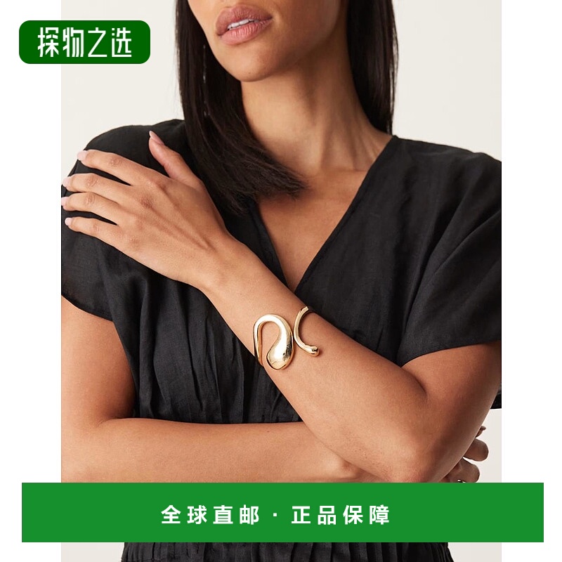 香港直邮ASOS 女士 设计色调手镯(molten)(金色)