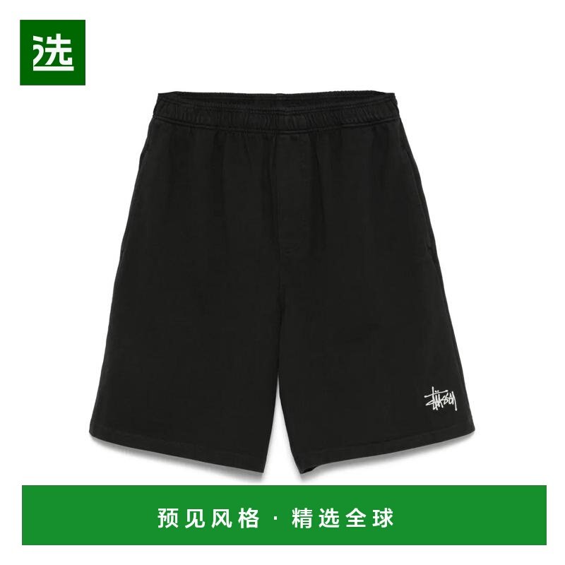 香港直邮STUSSY 男士短裤 1123340001 SS2025 黑色,男装,休闲裤,淘宝优惠券,粉丝福利购,淘宝优惠卷