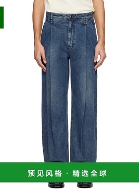 1h可退 香港直邮Wooyoungmi 吴阳米 男士 蓝色 Corduroy 牛仔裤 W