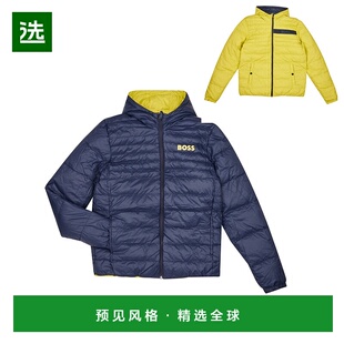 欧洲直邮BOSS 男孩 J26487-616 羽绒服 海蓝色