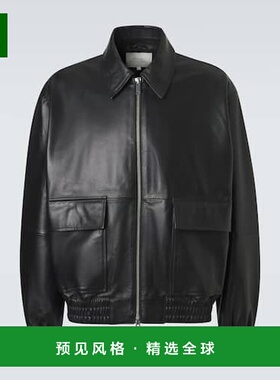 1h可退 香港直邮Studio Nicholson 男士 Piston 皮革宽身束腰夹克