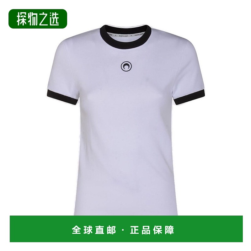 香港直邮Marine Serre 男士 MOON 徽标婴儿合身T恤 UTT010ACJER00