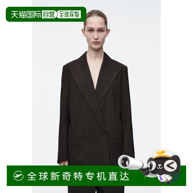 欧洲直邮COS 女士黑色羊毛西服新款