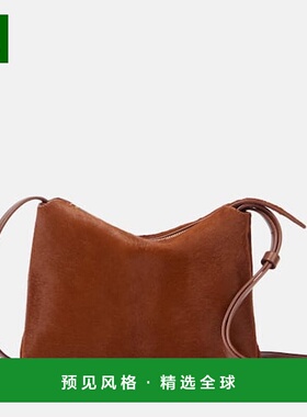 1h可退 香港直邮KHAITE 女士 Lina 中号小牛毛斜挎包 brown棕色
